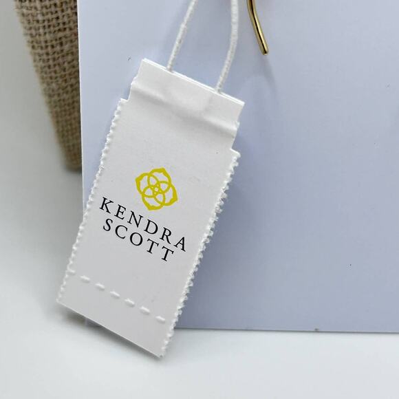 Kendra Scott Earrings Oleana Mother of Pearl Pink Red Shark Tooth Drop Dangle - Picture 3 of 4